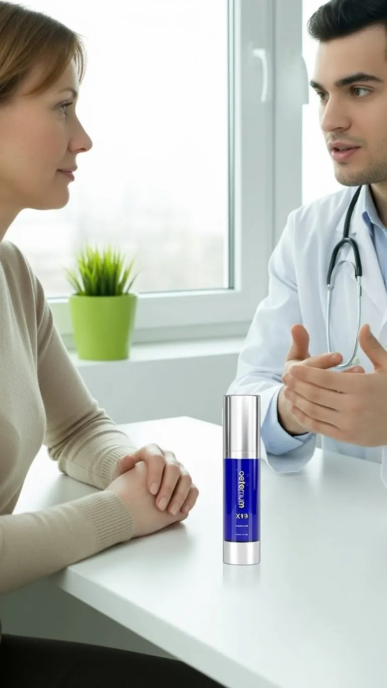 Doctor discussing Aeternum X19 support with patient